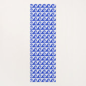 ギリシャのフレッ地中海のト、波のパターン、青 ヨガマット (裏面)