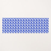 ギリシャのフレッ地中海のト、波のパターン、青 ヨガマット (正面(横))