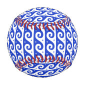 ギリシャのフレッ地中海のト、波のパターン、青 野球ボール (正面)