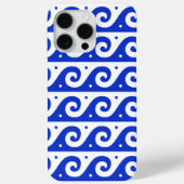 ギリシャのフレッ地中海のト、波のパターン、青 Case-Mate iPhoneケース (裏面)