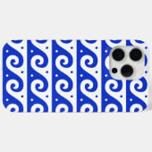 ギリシャのフレッ地中海のト、波のパターン、青 Case-Mate iPhoneケース (裏面 (横))