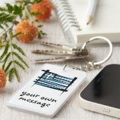 ギリシャのブラシの旗 キーホルダー (正面右)