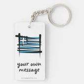 ギリシャのブラシの旗 キーホルダー (裏面)