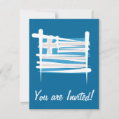 ギリシャのブラシの旗 招待状 (正面)