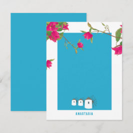 ギリシャのブルガンビリア ギリシャの島 風車 名前 ノートカード