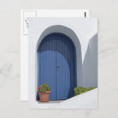 ギリシャのブルードアはがき ポストカード (正面/裏面)