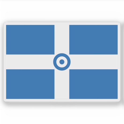 ギリシャのヘレニック空軍国旗(1973年~1978年) シール (正面)