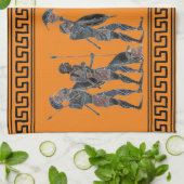 ギリシャのホプリテ祝ット兵 キッチンタオル (折り畳み)