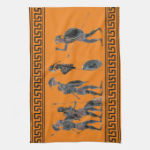 ギリシャのホプリテ祝ット兵 キッチンタオル (縦)