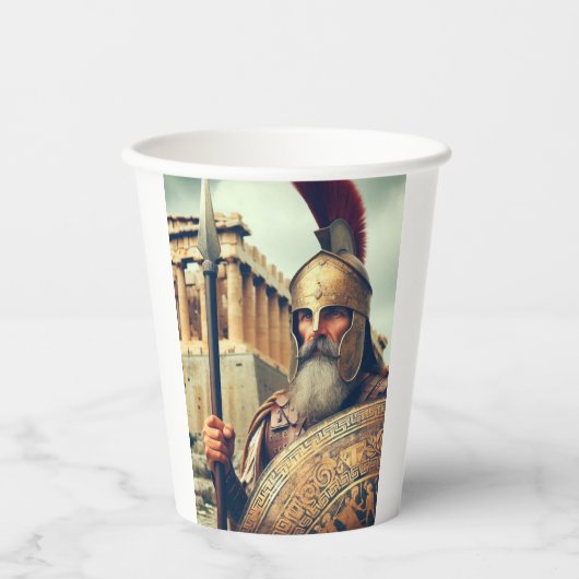 ギリシャのホプリテ 紙コップ (正面)