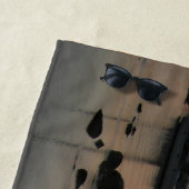 ギリシャのボートCycladesサンセットビーチタオル ビーチタオル (インサイチュ)