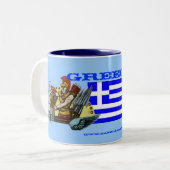 ギリシャのマグのデザイン ツートーンマグカップ (正面左)
