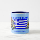 ギリシャのマグのデザイン ツートーンマグカップ (中央)