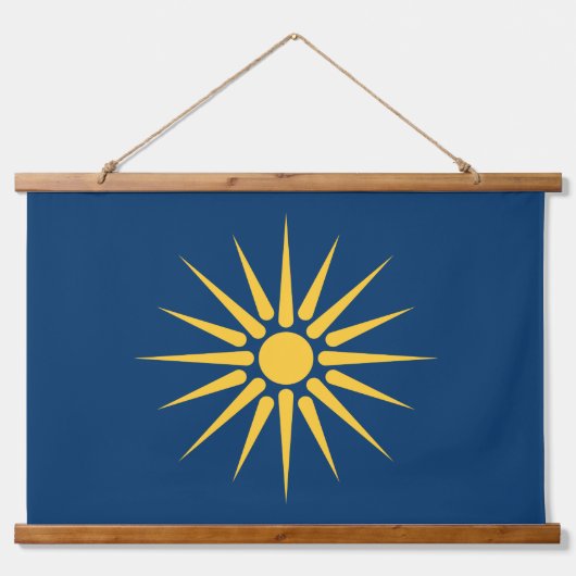 ギリシャのマケドニア州の旗のウォールタペストリー 吊り下げ型タペストリー (正面)