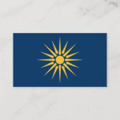 ギリシャのマケドニア州の旗のビジネスカード 名刺 (裏面)