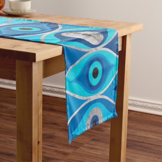 ギリシャのマティマタキ-マティアスマイビルアイパターン ショートテーブルランナー (インサイチュ)