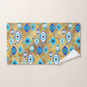 ギリシャのマティマタキ-マティアスマイビルアイパターン バスタオルセット (ハンドタオル)