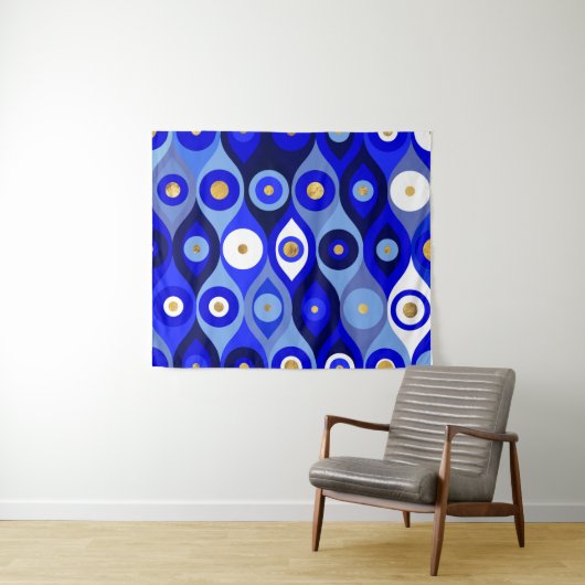 ギリシャのマティマタキ-マティアスマイビルアイブルース タペストリー (インサイチュ(横))