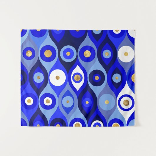 ギリシャのマティマタキ-マティアスマイビルアイブルース タペストリー (正面(横))