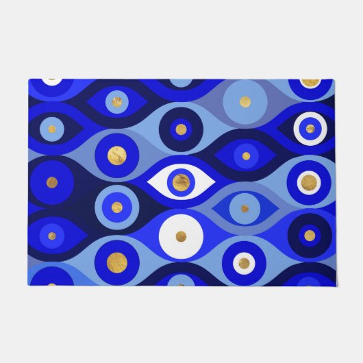 ギリシャのマティマタキ-マティアスマイビルアイブルース ドアマット (正面)