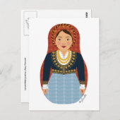 ギリシャのマトリョシカ葉書 ポストカード (正面/裏面)