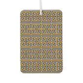 ギリシャのメアンダー鍵スクエアHパターンブラウン カーエアーフレッシュナー (正面)