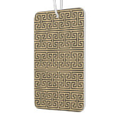 ギリシャのメアンダー鍵スクエアHパターンブラウン カーエアーフレッシュナー (左)