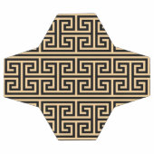 ギリシャのメアンダー鍵スクエアHパターンブラウン サッカーボール (フラット)