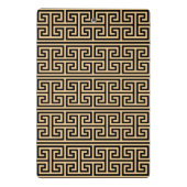 ギリシャのメアンダー鍵スクエアHパターンブラウン ミニクリップボード (裏面)