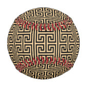 ギリシャのメアンダー鍵スクエアHパターンブラウン 野球ボール (正面)