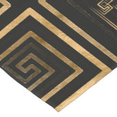 ギリシャのメアンダー鍵パターン – 金ゴールド水色 ショートテーブルランナー (コーナー)