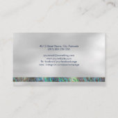 ギリシャのメアンダー鍵モノグラム – アワビと金ゴールド 名刺 (裏面)