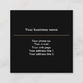 ギリシャのメアンダー鍵正方形パターンブラウン スクエア名刺 (正面)