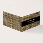 ギリシャのメアンダー鍵正方形パターンブラウン 名刺 (外部)