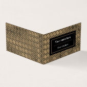 ギリシャのメアンダー鍵正方形パターンブラウン 名刺 (外部)