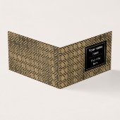 ギリシャのメアンダー鍵正方形パターンブラウン 名刺 (外部)