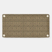 ギリシャのメアンダー鍵正方形パターンブラウン 横断幕 (横)