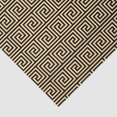 ギリシャのメアンダー鍵正方形パターンブラウン 薄葉紙 (詳細)