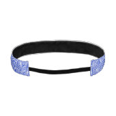 ギリシャのメアンダー鍵正方形パターンブルー アスレチックヘッドバンド (裏面)