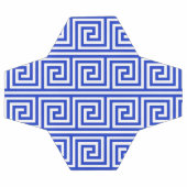 ギリシャのメアンダー鍵正方形パターンブルー サッカーボール (フラット)