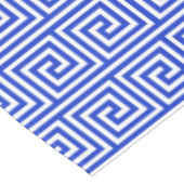 ギリシャのメアンダー鍵正方形パターンブルー テーブルクロス (アングル)
