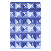 ギリシャのメアンダー鍵正方形パターンブルー ミニクリップボード (裏面)