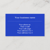 ギリシャのメアンダー鍵正方形パターンブルー 名刺 (正面)