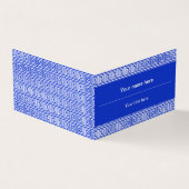 ギリシャのメアンダー鍵正方形パターンブルー 名刺 (外部)