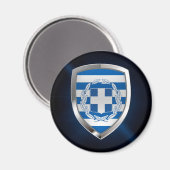 ギリシャのメタリックエンブレム マグネット (正面/裏面)