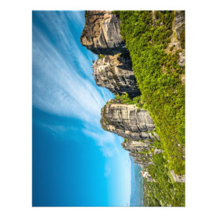 ギリシャのメテオラの岩山 フォトプリント