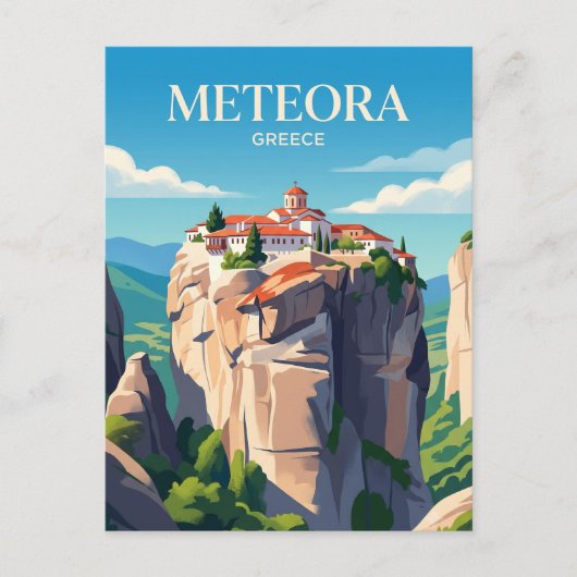 ギリシャのメテオラ修道院 ポストカード (正面)