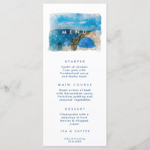 ギリシャのメニューカ結婚ード、サントリーニ