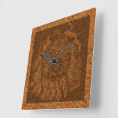 ギリシャのモザイク石 スクエア壁時計 (傾斜)