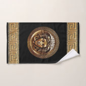 ギリシャのリバイバルゴルゴン/メドゥーサとメーンダー鍵 バスタオルセット (ハンドタオル)